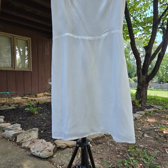 Reformation Coquette Bride Bachelorette Sheer Dainty Romantic White Mini Dress 6 - Picture 5 of 12